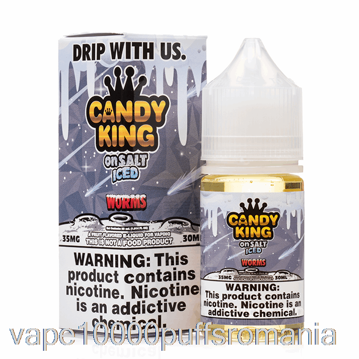 Vape Romania Iced Worms - Candy King On Sare - 30ml 35mg